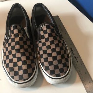 Vans checkered black and grey slip-on